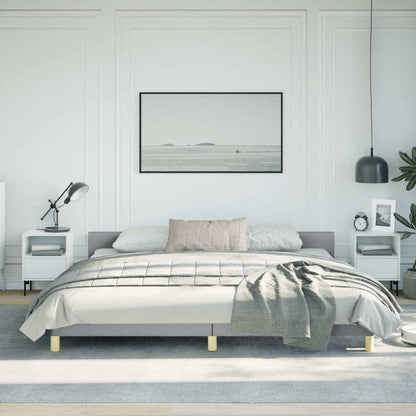 Bed Frame without Mattress Light Grey California King Fabric