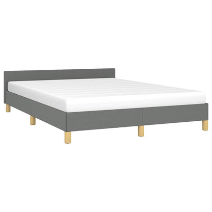 Bed Frame without Mattress Dark Grey California King Fabric