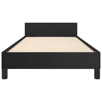 Bed Frame without Mattress Black Twin Faux Leather