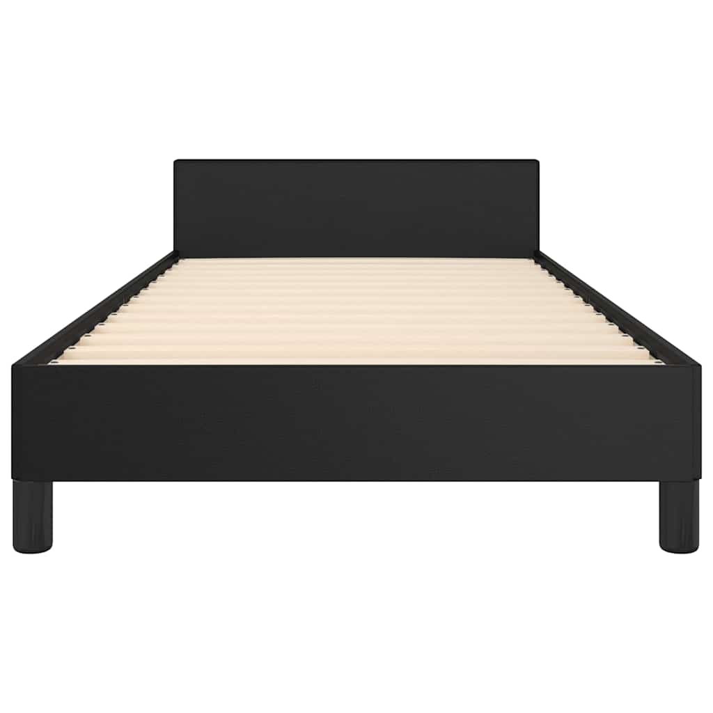 Bed Frame without Mattress Black Twin XL Faux Leather
