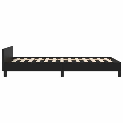 Bed Frame without Mattress Black Twin XL Faux Leather