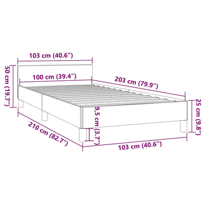 Bed Frame without Mattress Black Twin XL Faux Leather