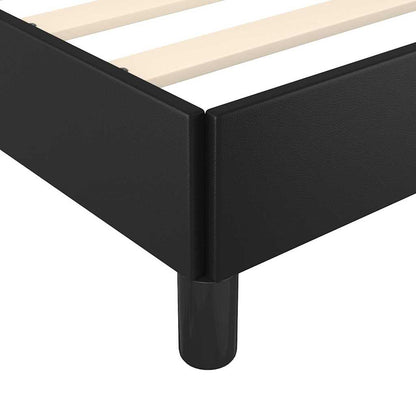 Bed Frame without Mattress Black King Faux Leather