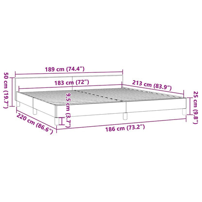 Bed Frame without Mattress White California King Faux Leather