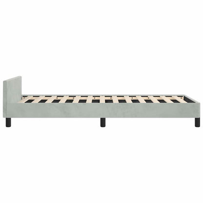 Bed Frame without Mattress Light Grey Twin XL Velvet