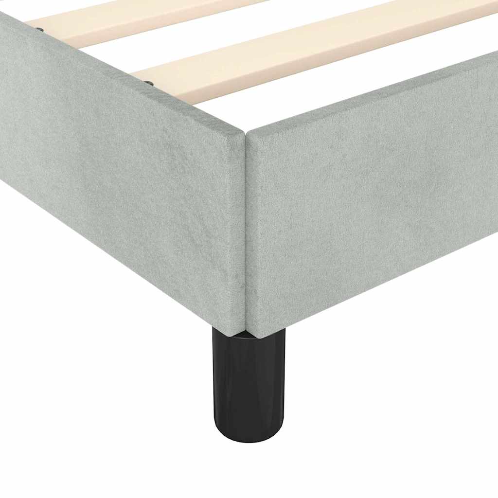 Bed Frame without Mattress Light Grey King Velvet