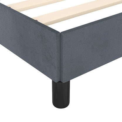 Bed Frame without Mattress Dark Gray King Velvet
