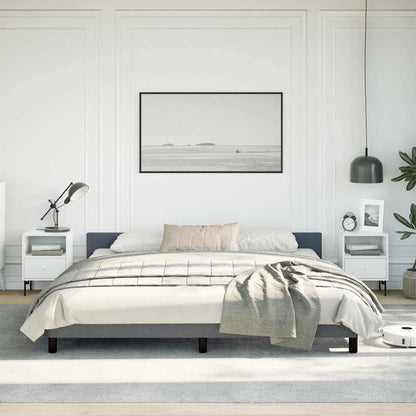 Bed Frame without Mattress Dark Gray King Velvet