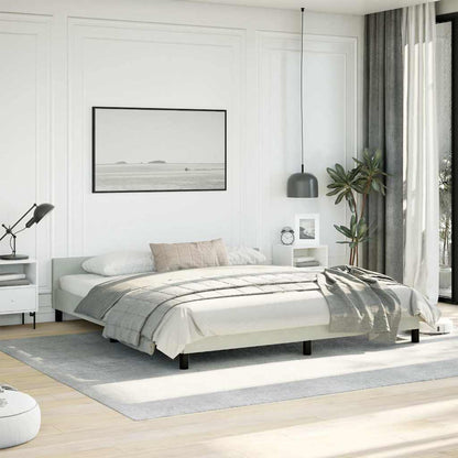 Bed Frame without Mattress Light Grey California King Velvet