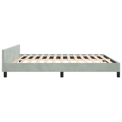 Bed Frame without Mattress Light Grey California King Velvet