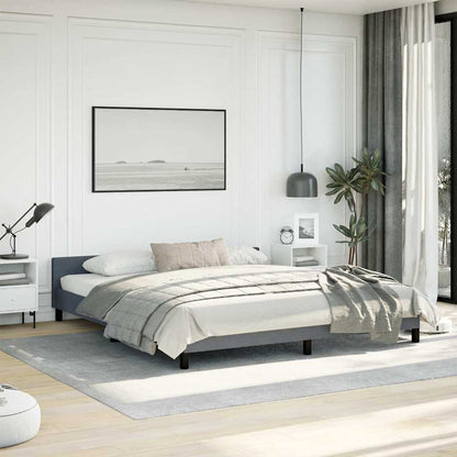 Bed Frame without Mattress Dark Grey California King Velvet
