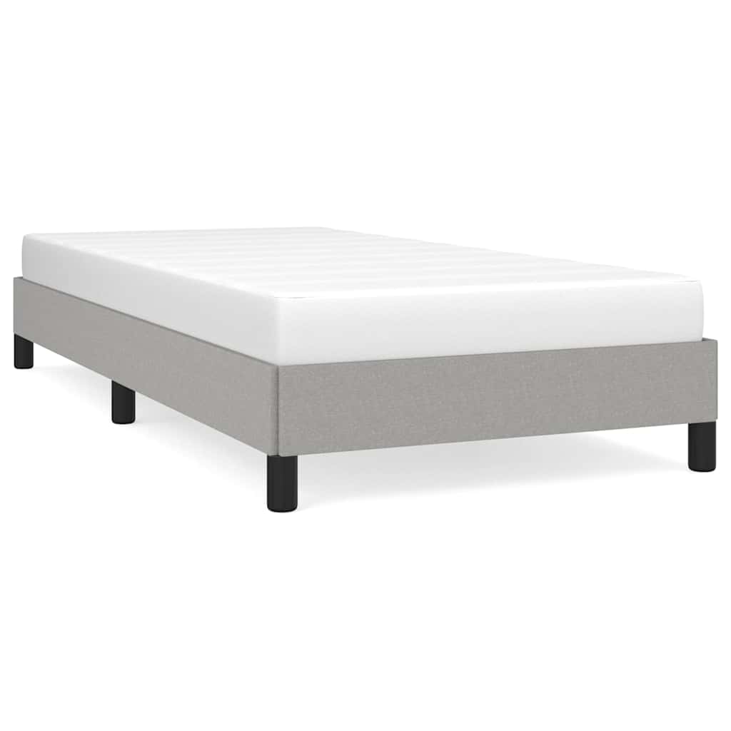 Bed Frame without Mattress Light Grey 90x190 cm Single Single Fabric