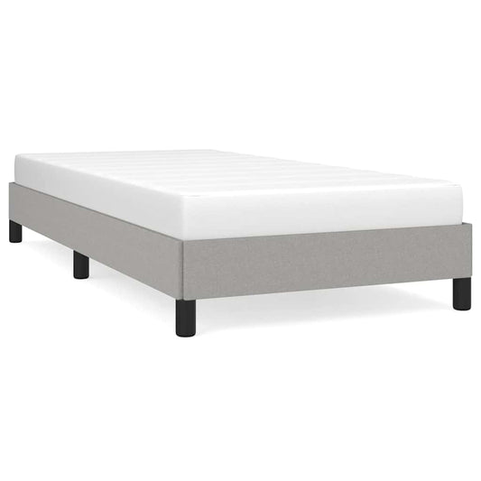 Bed Frame without Mattress Light Grey 90x190 cm Single Single Fabric