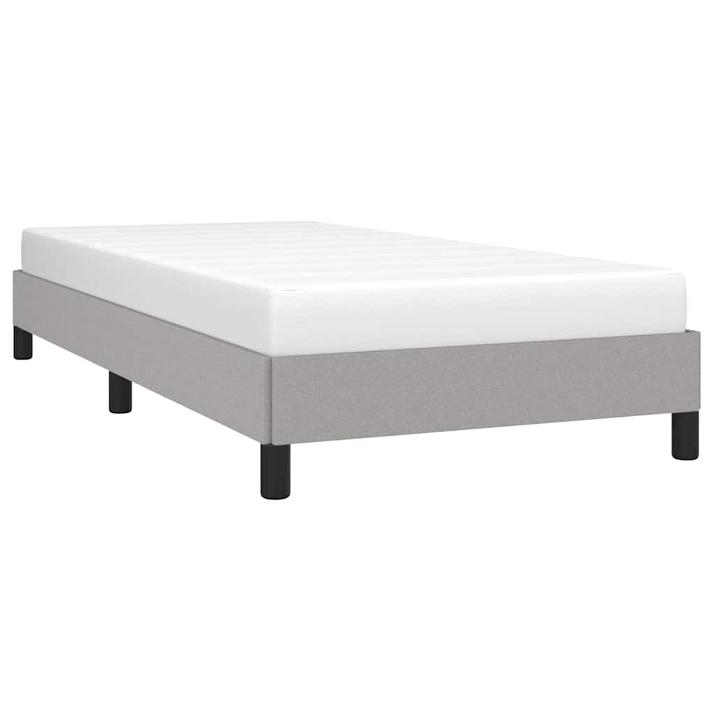 Bed Frame without Mattress Light Grey 90x190 cm Single Single Fabric