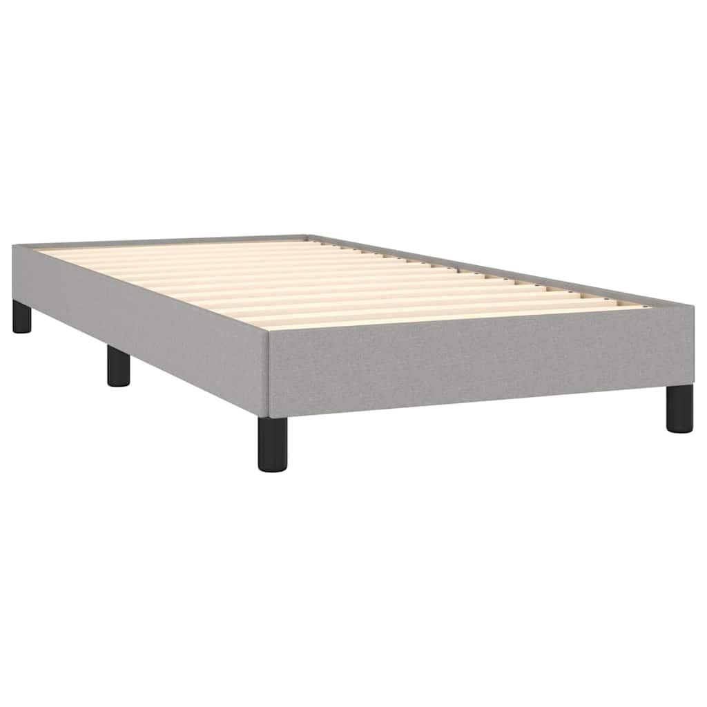 Bed Frame without Mattress Light Grey 90x190 cm Single Single Fabric