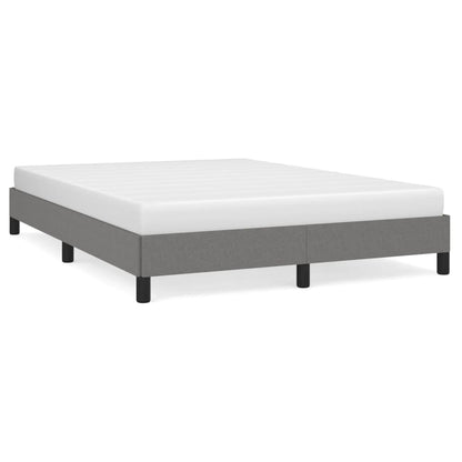 Bed Frame without Mattress Dark Grey 135x190 cm Double Double Fabric