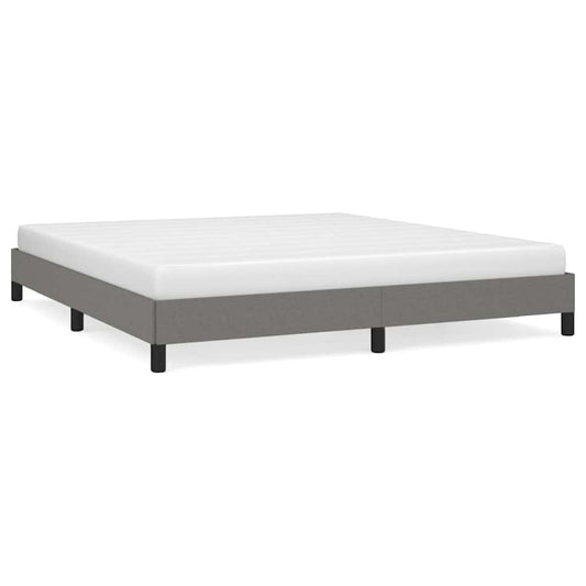 Bed Frame without Mattress Dark Grey Super King Fabric