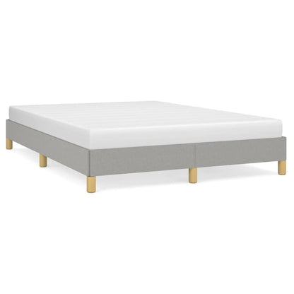 Bed Frame without Mattress Light Grey 135x190 cm Double Double Fabric