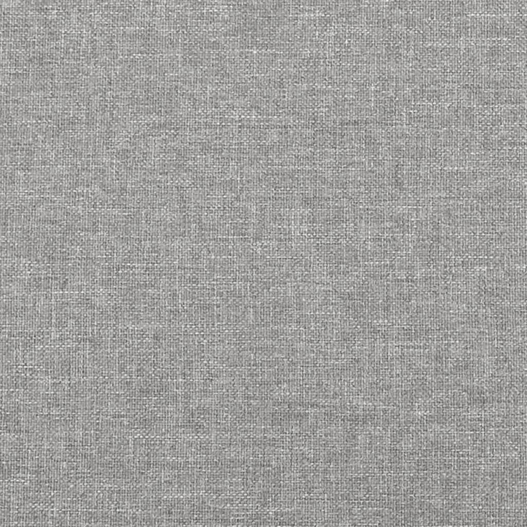 Bed Frame without Mattress Light Grey 135x190 cm Double Double Fabric