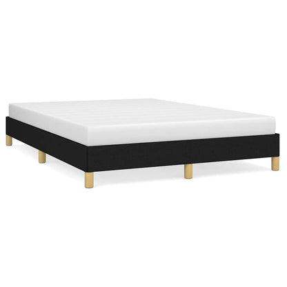Bed Frame without Mattress Black 135x190 cm Double Double Fabric