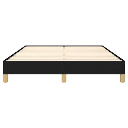 Bed Frame without Mattress Black 135x190 cm Double Double Fabric