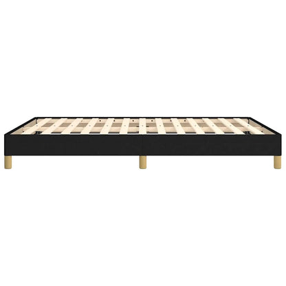 Bed Frame without Mattress Black 135x190 cm Double Double Fabric