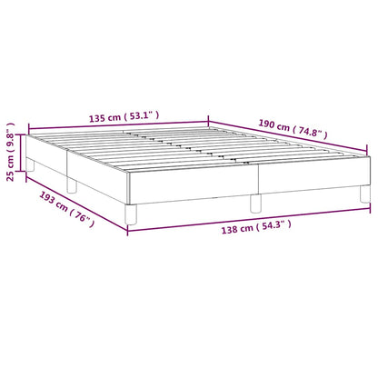 Bed Frame without Mattress Black 135x190 cm Double Double Fabric