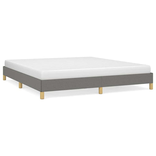 Bed Frame without Mattress Dark Grey 180x200cm Super King Fabric
