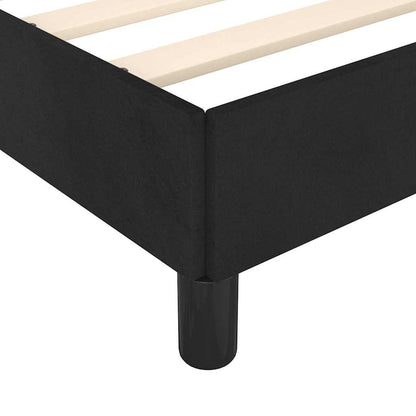 Bed Frame without Mattress Black 135x190 cm Double Double Velvet