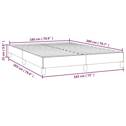 Bed Frame without Mattress Black 180x200 cm Super King Super King Velvet