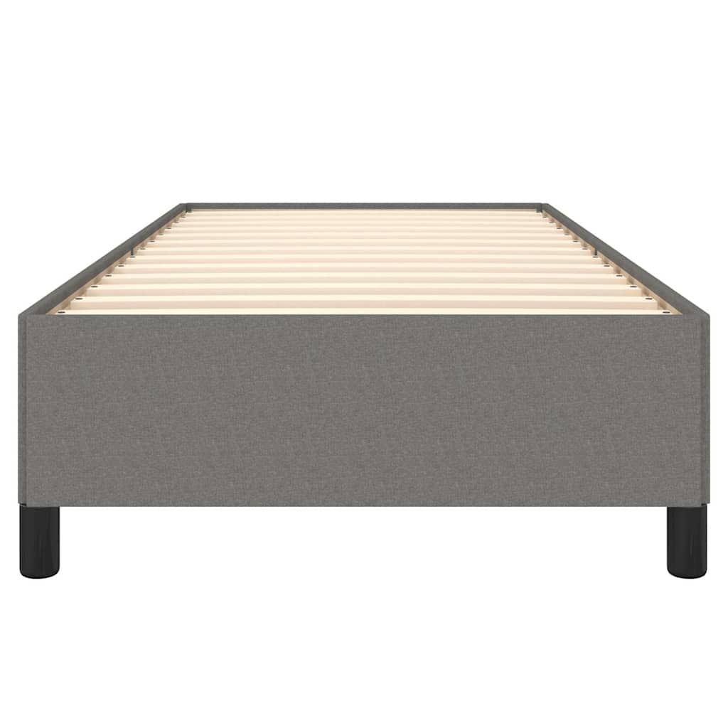 Bed Frame without Mattress Dark Grey 90x190 cm Single Single Fabric