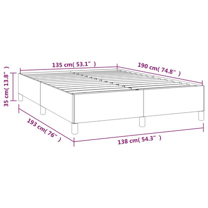 Bed Frame without Mattress Black 135x190 cm Double Double Fabric