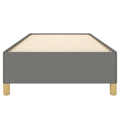 Bed Frame without Mattress Dark Grey 90x190 cm Single Single Fabric