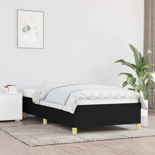 Bed Frame without Mattress Black 90x190 cm Single Single Fabric