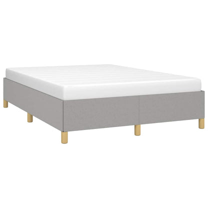 Bed Frame without Mattress Light Grey 135x190 cm Double Double Fabric