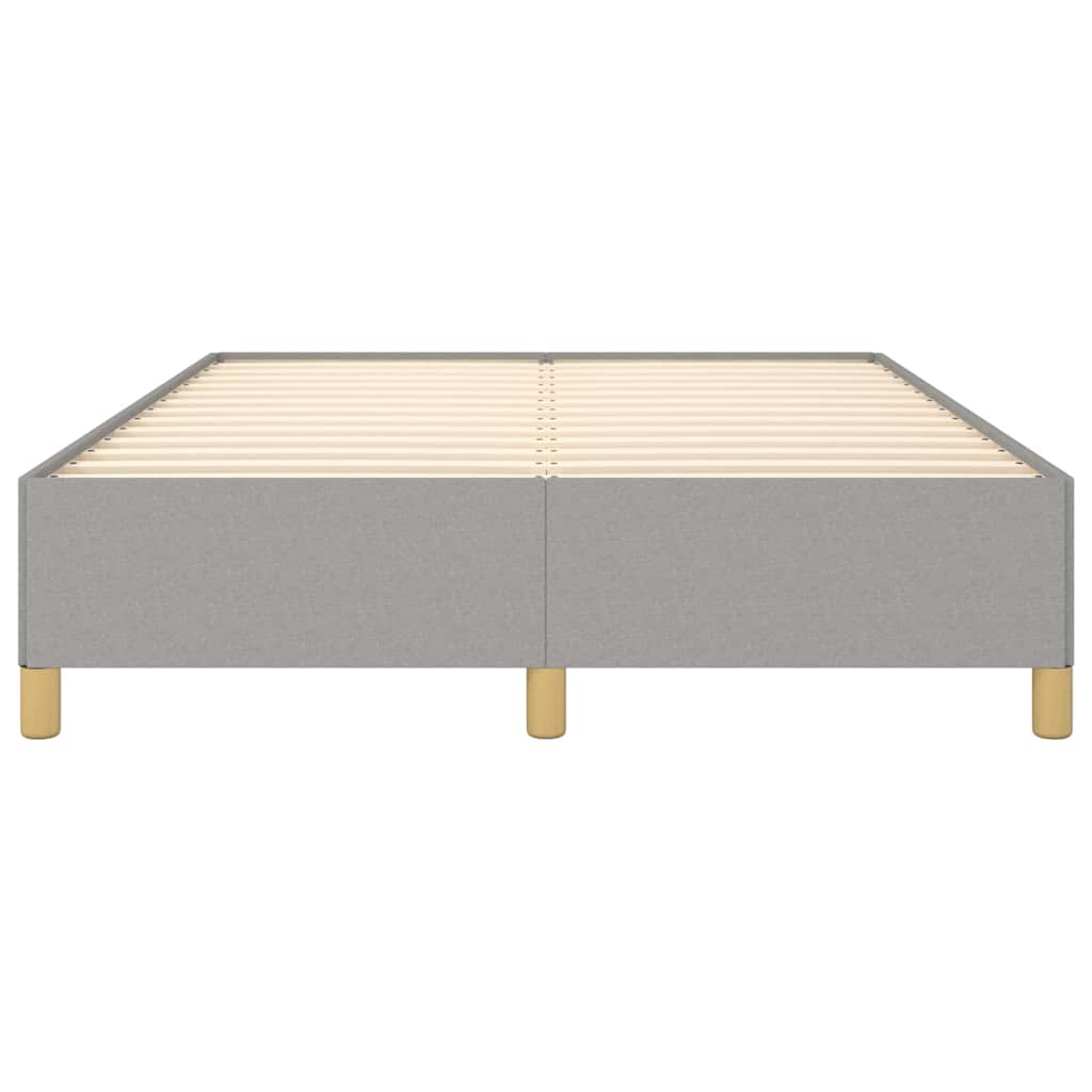 Bed Frame without Mattress Light Grey 135x190 cm Double Double Fabric