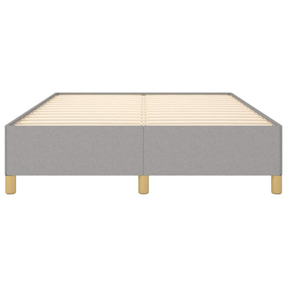 Bed Frame without Mattress Light Grey 135x190 cm Double Double Fabric