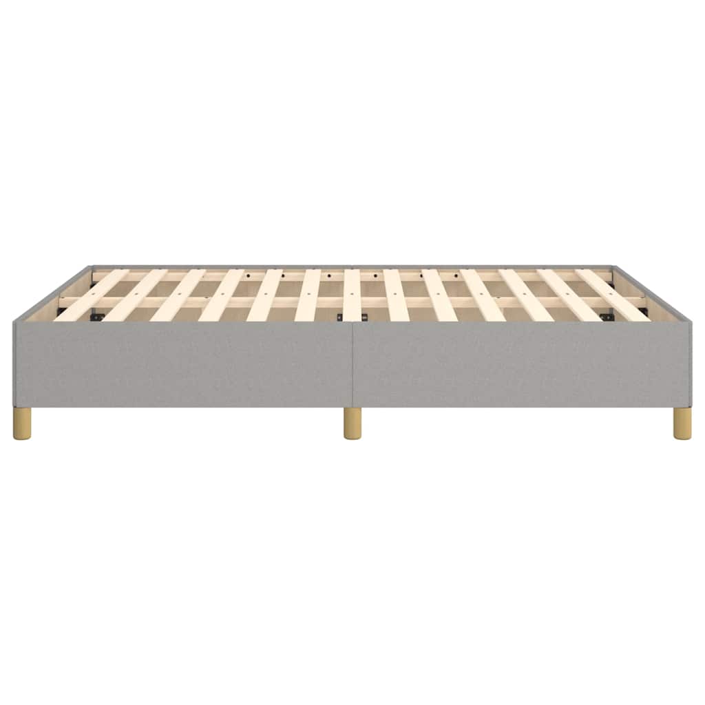 Bed Frame without Mattress Light Grey 135x190 cm Double Double Fabric