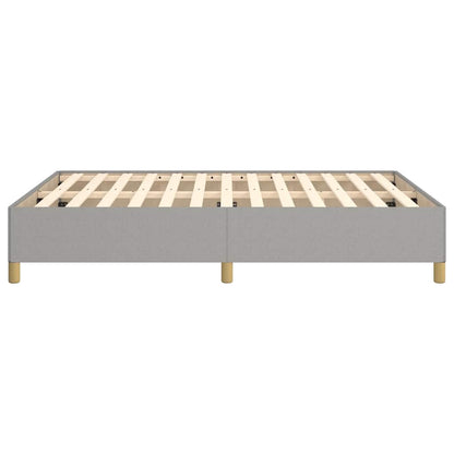 Bed Frame without Mattress Light Grey 135x190 cm Double Double Fabric