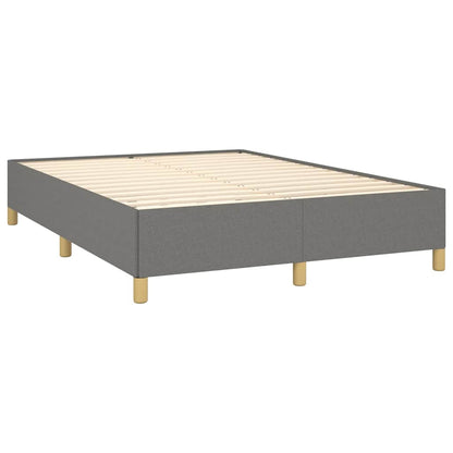 Bed Frame without Mattress Dark Grey 135x190 cm Double Double Fabric