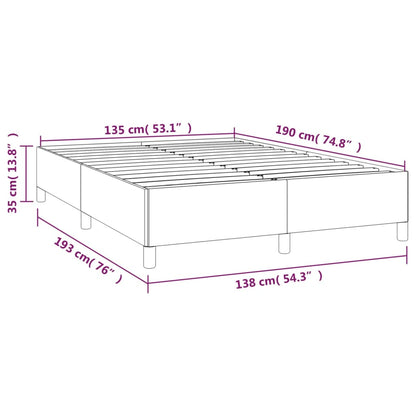 Bed Frame without Mattress Black 135x190 cm Double Double Fabric