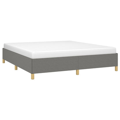 Bed Frame without Mattress Dark Grey 180x200cm Super King Fabric