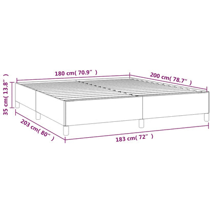 Bed Frame without Mattress Black 180x200 cm Super King Super King Fabric