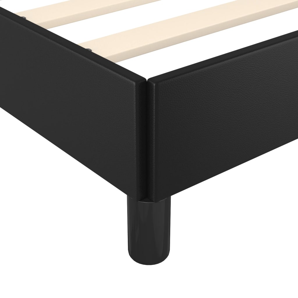 Bed Frame without Mattress Black 90x190 cm Single Single Faux Leather
