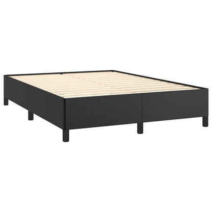 Bed Frame without Mattress Black 135x190 cm Double Double Faux Leather