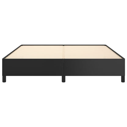 Bed Frame without Mattress Black Super King Faux Leather