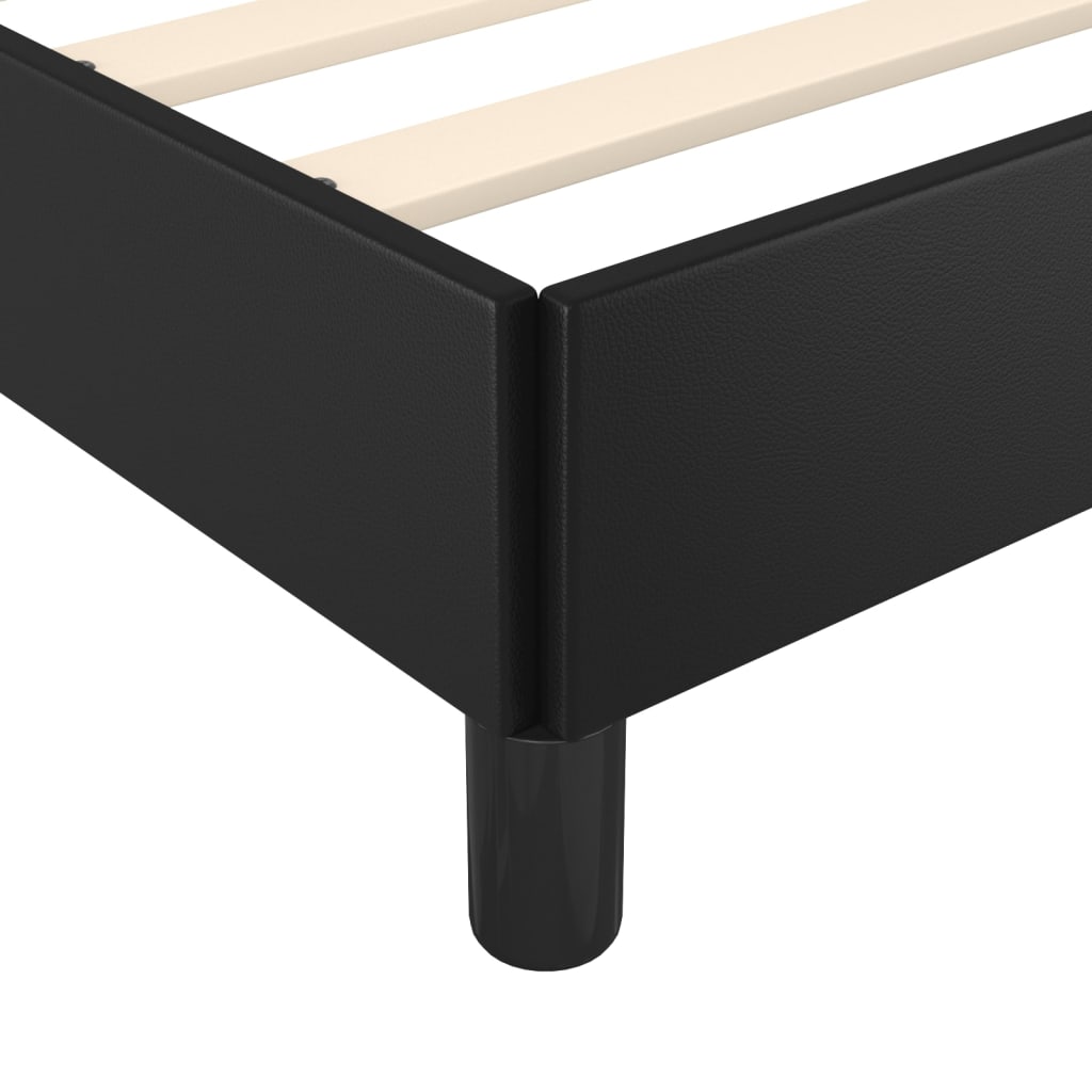 Bed Frame without Mattress Black Super King Faux Leather