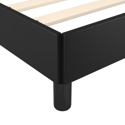 Bed Frame without Mattress Black Super King Faux Leather