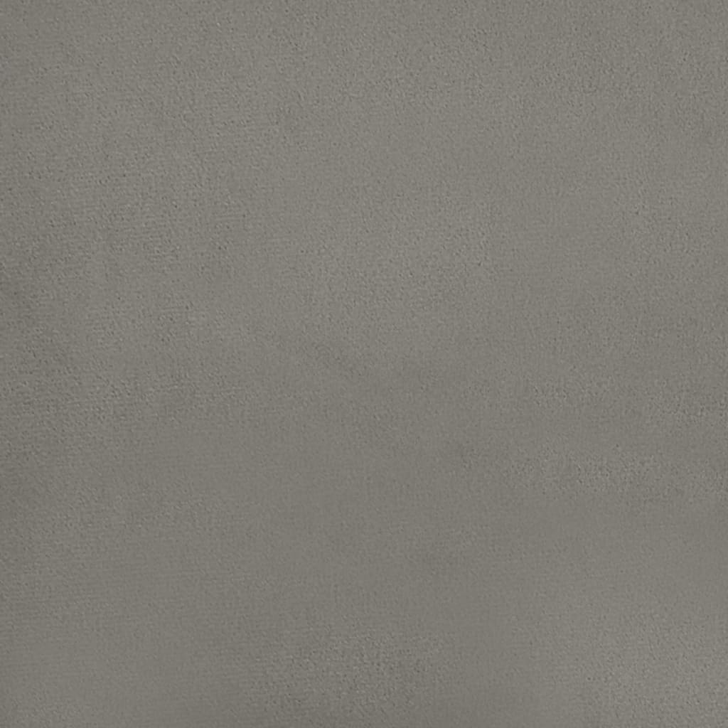 Bed Frame without Mattress Light Grey 135x190 cm Double Double Velvet