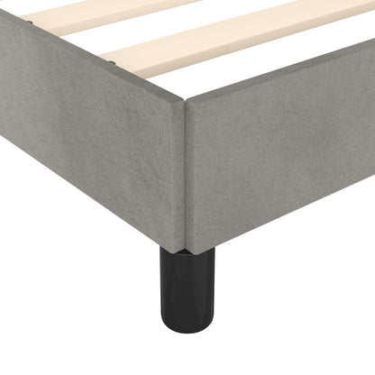 Bed Frame without Mattress Light Grey Super King Velvet